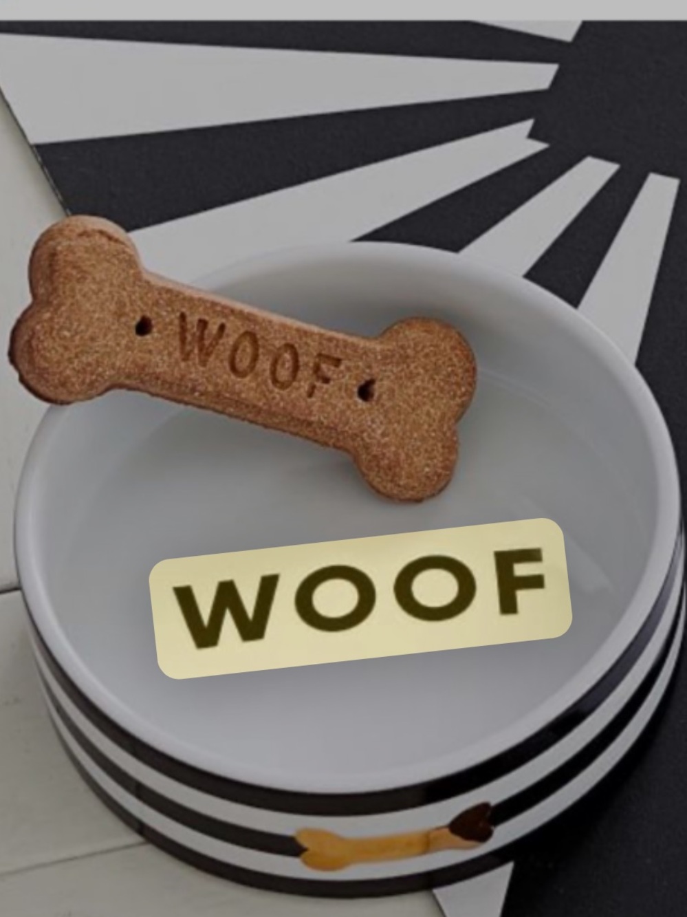 SOLD OUT!!!! 
Pottery Barn Teen Emily & Meritt ceramic “WOOF” pet bowl